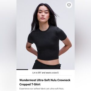 Lululemon Wundermost Black Crop